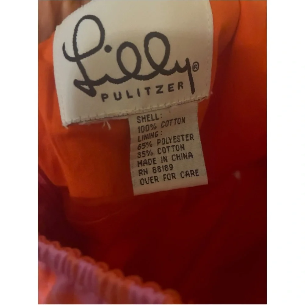 🌺 Vintage Lilly Pulitzer Pink & Orange Halter Mini Dress, Size 4 🌺 - Picture 5 of 7
